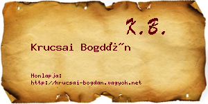 Krucsai Bogdán névjegykártya